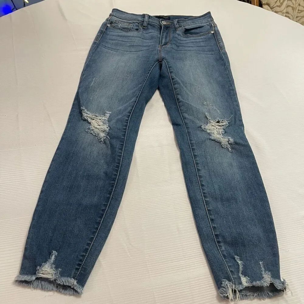 Judy Blue Skinny Fit Destroyed Denim Jeans Size 9/29